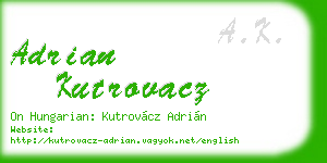 adrian kutrovacz business card